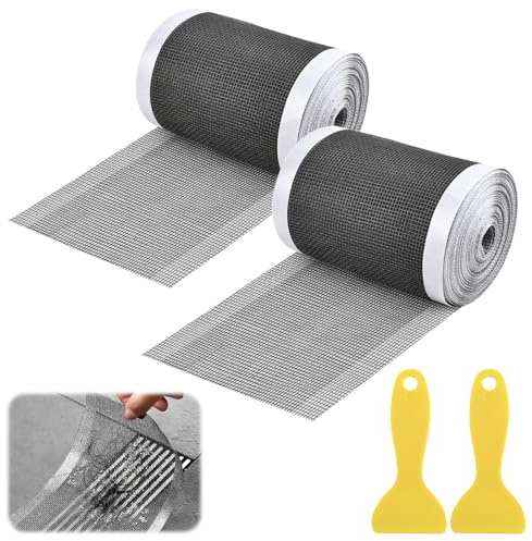 CEOTIS 2 Stück Abflusssieb Haarsieb Dusche,10cm x 10m Aufkleber Abflusssieb,Haarfänger Einweg,Duschabfluss Mesh Haarsieb Dusche mit Plastikspatel,Sieb Haare Haushaltshelfer für Bad, Badewannen,Küche