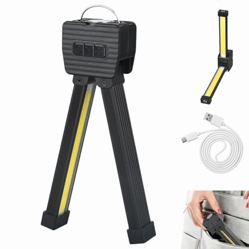 YuuFcy Gym Lamp for Posing,Portable Magnetic Led Flashlight with Hanging Hook,Waterproof LED 7th Gear Dimming Gym for Posing with 180 Degree Folding,Flashlight Outdoor