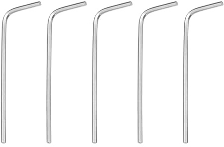 sourcing map 5pcs Hex Key Wrench 1/20 45# Carbon Steel L-Shape Hexagon SAE Wrenches Repairing Tool for Home DIY Bike Motorcycle Repair, Silver Tone