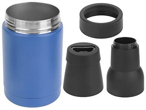 Aislador de Botellas de Cerveza, Lata de Vacío de Pared Doble de Múltiples Colores con Abridor de Botellas para 300 a 400 Ml de Lata (BLUE)