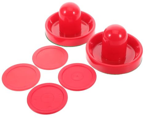MILISTEN 2stücke Schlägergriffe Und Hockeypucks Aus Kunststoff Für Tischhockey-spielsets Für Training Freizeit Und Ersatz-Pucks Für Hockeymaschinen
