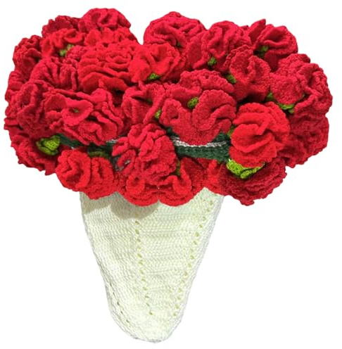 Manta de flores de ganchillo, decoración de cobija de flores de clavel, romántica, bohemio, suave, relajante, decoración de sofá familiar para una comodidad acogedora y cálida