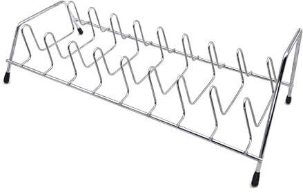 DBOO Organizador de 8 platos de alambre y tapa, organizador de sartenes, estante de secado para tabla de cortar, encimera de gabinete de cocina, utensilios de cocina