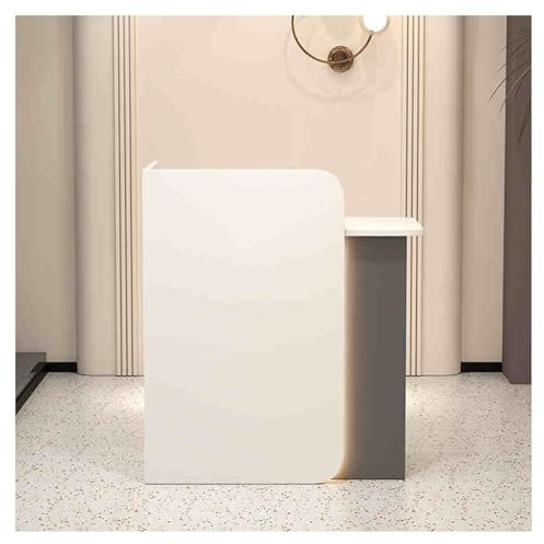 ZXCASDF Banco Reception,Piccola Reception,Bancone Cassa,Tavolo da Banco Cassa al Dettaglio,Bancone Ricevimento Moderno,per Saloni di Bellezza,Minimarket,Negozi di Abbigliament(E,60cm/23.6in)