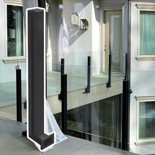 Poteaux de balustrade en verre - Kit complet de colliers de serrage pour garde-corps - Sécurisé et durable - Pour clôture de piscine, marches extérieures, villas et balcons, escaliers