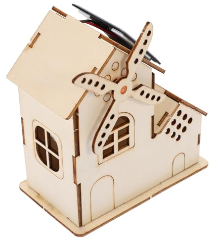 PERSELOSO Windmill Experiments Kit Boys and Girls Diy Science Experiment Solar Windmill Assembly Kit Solar Powered Toy for Boys and Girls