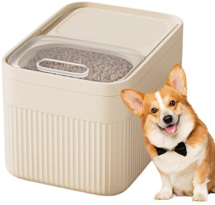Conteneur De Stockage D'aliments Pour Chiens - Récipient De Stockage Alimentaire À Air Hermétique 10L | Station D'alimentation Supplies Pour Animaux De Compagnie Pour La Farine De Riz Grains Haricots