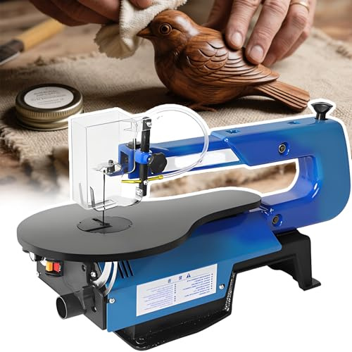 forplubossmmp Sega A Nastro Elettrica da 16 Pollici per La Lavorazione del Legno, Potenza 180 W con Controllo della velocità Variabile, profondità di Taglio 50 Mm, Perfetta per Laboratori Basic
