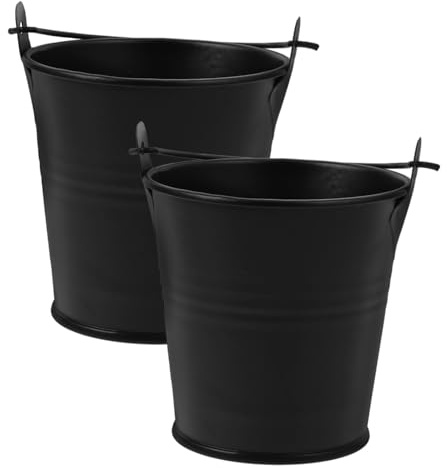 ROMISBABA 2 pièces Seaux à Graisse Métal pour Barbecue Accessoires Grill Compact Seaux Égouttoirs pour Huile BBQ Pratiques et Durables pour Camping et Cuisine Extérieure