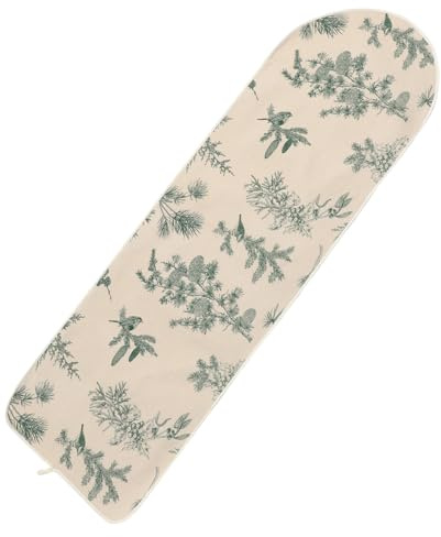 Alipis Housse de Table à Repasser en Toile de Coton Isolante Thermique Épaisse et Résistante à la Chaleur Couleur Verte Protection pour Planche à Repasser Usage Domestique et