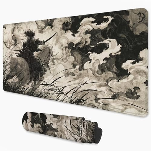 Alfombrilla Ratón Hombre Mouse Pad 1000x500 mm, Grande Alfombrilla Gaming Caballo con Superficie Especial Que Mejora la Velocidad y la precisión, Mousepad Impermeable para Gamers, PC y Portátil 3Y-962