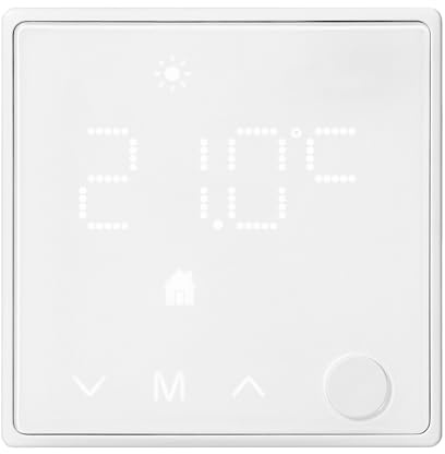 MIRATIC Smart Termostat WiFi för Exakt Temperaturreglering Programmerbar Rumstermostat LCD-display 86 x 86 mm 230V Vit Kompatibel med Alexa Google Assistant och Tuya-appen IP20