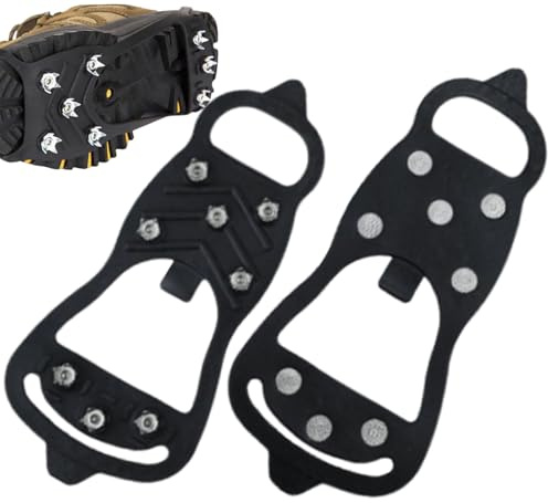 1 Paar Spikes Für Schuhe Winter Mit 10 Anti Rutsch Spikes, SpikesFür Die Schuhe Zum Überziehen Bei Schnee Und Blätter, Schuhspikes Zum Überziehen Für Senioren, Antirutsch-Schuhspikes Outdoor
