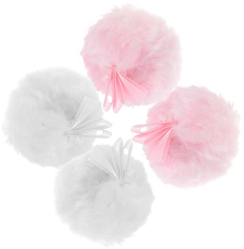 OSALADI Borlas de Maquillaje Secas 4 Piezas para Rostro, Almohadillas de Polvo Redondas Suaves, Esponjas Portátiles para Aplicación de Polvos y Rubor, Uso Doméstico y Varios estilos