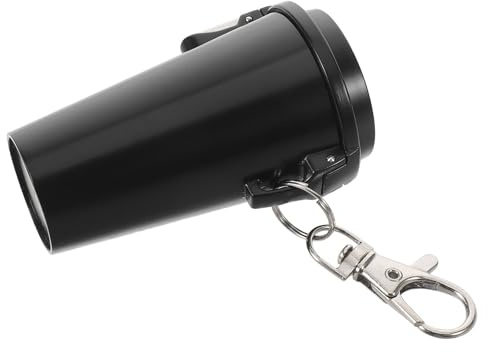 HAMPPLIES Cenicero Fácil Gestión de Cenizas con Tapa y Llavero de Metal Portátil Negro Diseño Moderno y Minimalista Adecuado Hogar y Desplazamientos Diarios