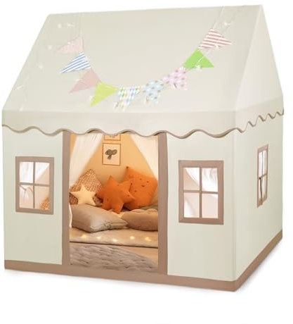 Bällebad, 133x90x136 cm Spielhaus für Kinder Outdoor mit UV-Schutz UPF50+ und Kuppelform, Strandmuschel waschbar und faltbar mit Fenstern, Kinderzelt für drinnen und draußen für Kleinkinder