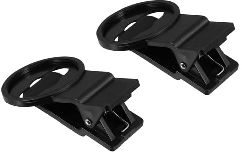 2 Clips 37mm Lentes para Piezas Teléfono Negro, de Abs