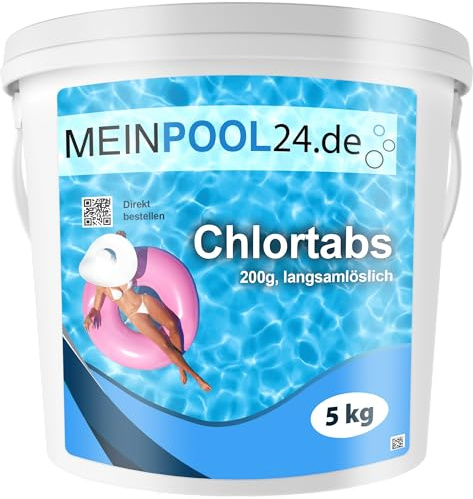 5 kg MEINPOOL24.DE Chlortabs 200 g langsamlöslich organisch