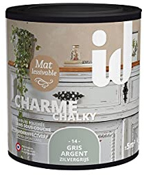 Peinture meubles et boiseries CHARME 500ML GRIS ARGENT - ID Paris