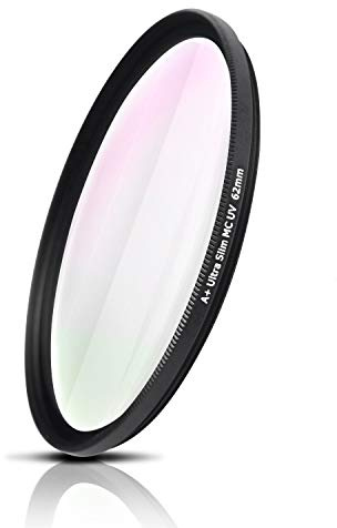 Ares Foto® UV Filter mit MRC-Mehrfachvergütung, optisches Glas aus Japan, Ultra Slim, CNC-gefräste Aluminium-fassung. Für Canon Sony Nikon Fujifilm Olympus Sigma Tamron Pentax Leica (62mm)