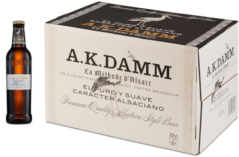A.K. Damm | Cerveza Alsaciana | Ingredientes 100% naturales | Maduración Lenta | Caja 24 botellas x 33 cl