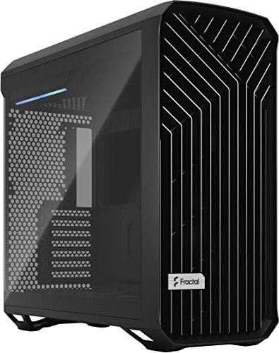 Fractal Design Torrent Black E-ATX Dark Tempered Glass Window High-Airflow Mid Tower Computer Case