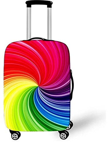 Elastisch Kofferhülle, DOTBUY 3D Reise Kofferschutzhülle Gepäck Cover Reisekoffer Hülle Schutz Bezug Schutzhülle Waschbare Reisetasche Kofferbezug (Farbrotation,XL (30-32 Zoll))