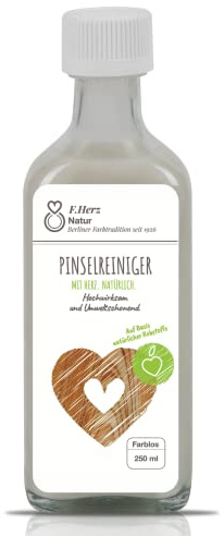 Pinselreiniger 250ml für Ölfarbe und Acrylfarbe auf Basis besonderer Rohstoffe - Hochwirksam
