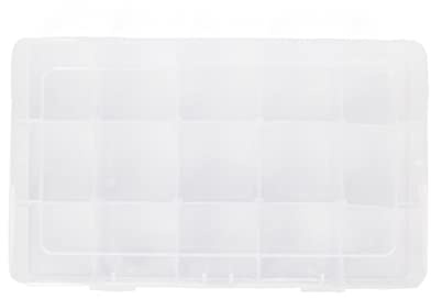 Craftelier - Washi Tapes Organizer Box : Transparentbox mit verstellbaren Fächern : Box Größe: 28 x 17 x 5,6 cm - Mindestgröße der Fächer: 5,5 x 5,5 cm