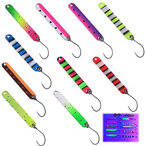 Njord Kalastus Messeneuheit 2022 Forellen Köder Stick Set UV Aktiv | Trout Stick zum Forellen Angeln | Forellenköder Spoons Forelle Angelköder zum Forellen Fischen