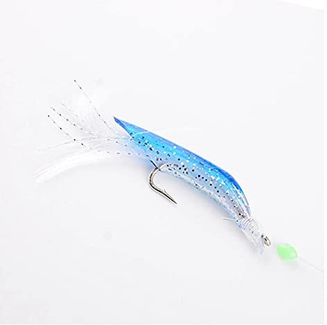 Angelhaken/Angeln 2 Pack Angeln Saltwater Haken Rigs Blue Tube Tuna Lustern Trolling Angeln Hering Köder Jig Weiche Köder Angelzubehör