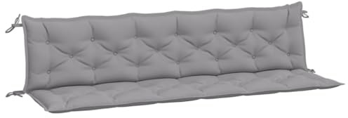 vidaXL Bänkdynor för trädgården 2st grå 200x50x7cm oxfordtyg