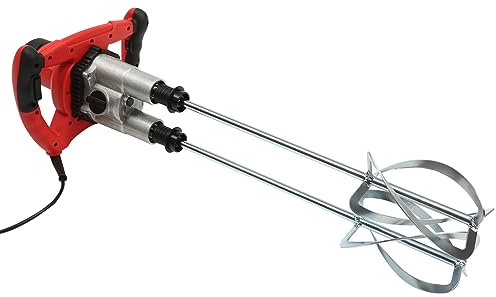 Miscelatore per malta e colore Kangten 1800W, rosso, lega di alluminio, 6 velocità, 53 x 13 cm