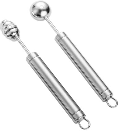 FUNOMOCYA 2pezzi Cucchiai Scavino Per Inossidabile Per Intagliare e Scavino e Utensili Per e Dessert Facili Usare e Maneggevoli