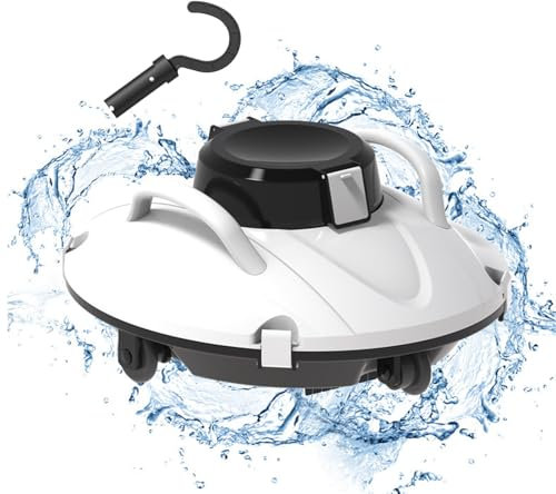 pealiritansemen Pulitore per Piscina Senza Fili, Aspirapolvere Automatico per Piscina con Batteria da 5000 mAh, Autonomia di 180 Minuti, Aspirapolvere per Piscina Senza Fili Ricaricabile