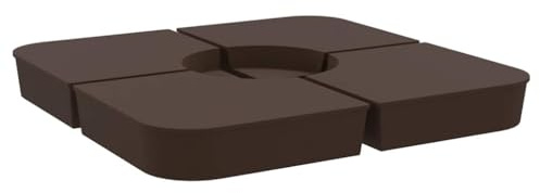 vidaXL Parasol Base Set 4 Piece for Cross Stand Parasol, Patio Umbrella Holder Stand for Garden Deck Balcony, Outdoor Umbrella Base, 100 kg PP