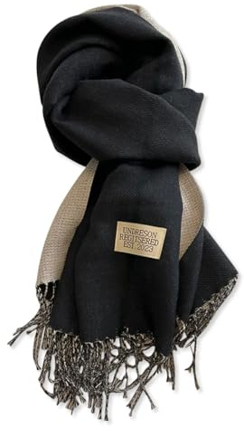 LumiSyne Bufanda De Cachemira Reversible Para Mujer Hombre Color Sólido Pashmina Chales y Envolturas Doble Cara Bicolor Tejidos Planos Bufanda Con Borla Largo Grande Fulares Ligero Cálido Estola
