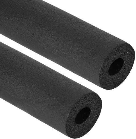 PATIKIL 3/4 (20mm) ID x 6.6Ft x 0.59 Rohrisolierung Schaumstoffrohr, 2 Stück Rohrabdeckung Wickelrolle für Griffheizung HVAC Klimaanlagen, Schwarz
