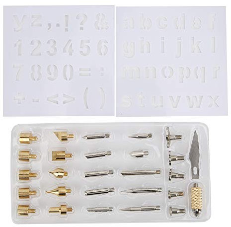 28-teiliges Lötkolben-Spitzen-Set für Holzbrennstifte und Brandmalerei-Bastelwerkzeuge mit hochleitfähigem Kupfermaterial