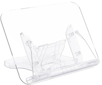HYKJCSS Buchständer Buchhalter Der Transparente Rezepthalter Ist Verstellbar, Faltbar, Tragbar Und Leicht Kochbuchhalter(27cm)