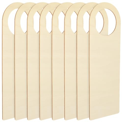 CIMAXIC 8 Stück Türhänger Blanko in Größe von 29 x 9.5 x 0.2cm Türschild Holz Holzschilder zum beschriften Wendeschild türhänger für Decoupage, Bemalen & Brandmalerei