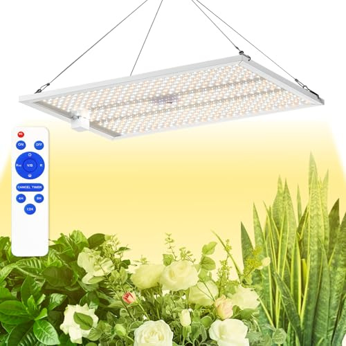 Lampada per piante a spettro completo,540 LED Lampada di crescita professionale,Timer 4/8/12 ore,10 livelli di luminosità,3 modi di luce,Remoto intelligente,ideale per tutte le fasi di crescita