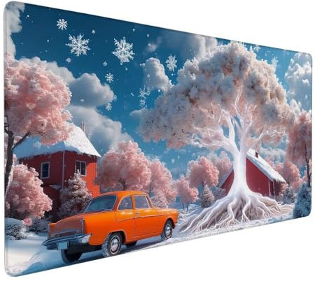 Japanese Mouse Mat 1000x500x3mm XXL Landscape Mouse Pad Large Desk Pad, Water-Resistant Surface with Non-Slip Rubber, Extended Japanese Mousepad Computer Keyboard for Laptop Gaming Office Work X-912