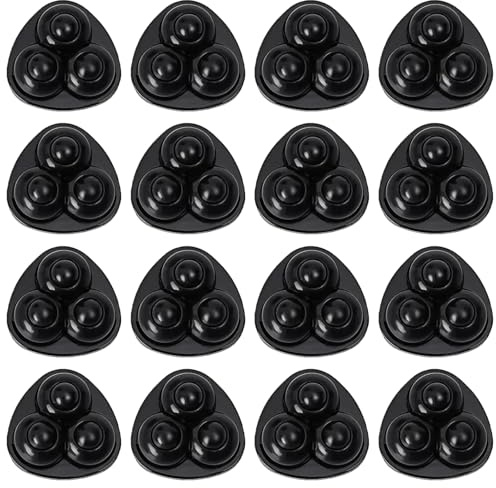 ZYEKIU 16 Pcs Rueda Adhesiva para Muebles Rotación de 360 Ruedas Muebles | Ruedas Giratorias Pequeñas Adhesivas Mini Ruedas Giratorias para Muebles Pequeñas Mesita Caja (Cuentas Nailon Negro)