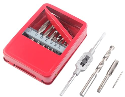 YAOPIU Set Maschio e Filiera Metrico,Completo da 16 Pezzi per Filettatura - Strumenti per Filettatura Meccanica Lavorazione Metalli Manutenzione Impianti Idraulici Elettrici Legno Riparazioni
