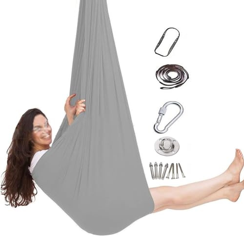 Sinnes-Schaukel für den Innen- und Außenbereich, Aerial-Yoga-Hängematten-Set mit komplettem Zubehör