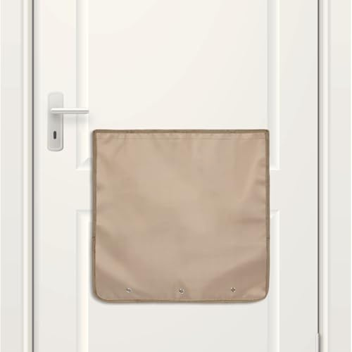 Letter Box Catcher, Letter Box Cover for Front Door 50 × 50 cm Letterbox Cage Alternativ No Drill Required Dog Proof Mail Holder for Mail Letters Small Parcels (Brown)