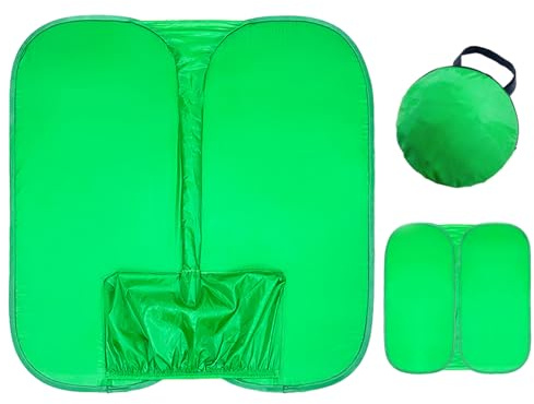 Streaming Green Screen Stuhl - Doppelseitig zusammenklappbares Fotografie -Hintergrund | Video Studio -Hintergrund für Webcam, Kurse, Livestreaming, virtuelle Besprechungen, Spiele, Inhaltsers