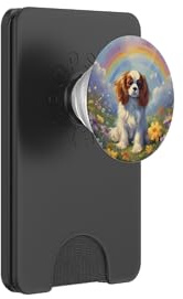 Cavalier King Charles Rainbow Bridge commémoratif coloré pour Chien PopSockets PopWallet pour MagSafe