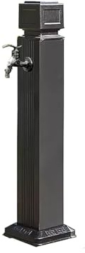 Fontana verticale da giardino in acciaio inox, rubinetto per irrigazione da esterno, per patio, terrazza, cortile, rubinetto dell'acqua a pavimento per decorazione e funzionalità del giardino